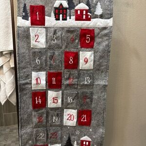 Festive Gray and Red Advent Calendar